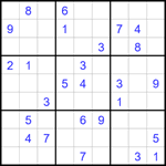 Судоку 9х9 #1658 очень трудный