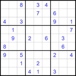 Судоку 9х9 #1659 очень трудный