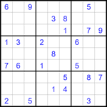 Судоку 9х9 #1661 очень трудный