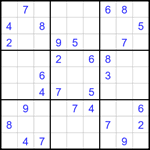 Судоку 9х9 #1662 очень трудный