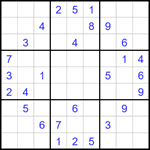 Судоку 9х9 #1665 очень трудный