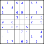 Судоку 9х9 #1705 легкий
