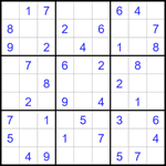 Судоку 9х9 #1715 легкий