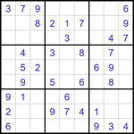 Судоку 9х9 #1719 легкий