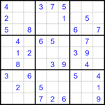 Судоку 9х9 #1721 легкий