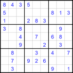 Судоку 9х9 #1723 легкий