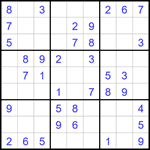 Судоку 9х9 #1728 легкий