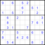 Судоку 9х9 #1729 легкий