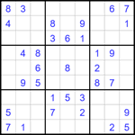 Судоку 9х9 #1734 легкий