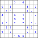 Судоку 9х9 #1735 легкий