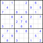Судоку 9х9 #1736 легкий