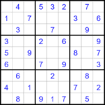 Судоку 9х9 #1738 легкий