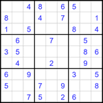 Судоку 9х9 #1739 легкий