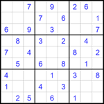 Судоку 9х9 #1745 легкий