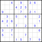 Судоку 9х9 #1757 легкий