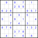 Судоку 9х9 #1758 легкий