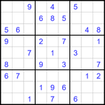 Судоку 9х9 #1672 средний