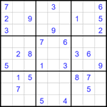 Судоку 9х9 #1676 средний