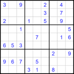 Судоку 9х9 #1681 средний