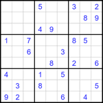 Судоку 9х9 #1682 средний