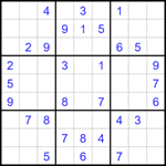 Судоку 9х9 #1687 средний