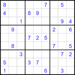 Судоку 9х9 #1696 средний