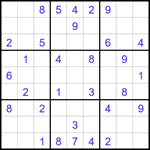 Судоку 9х9 #1698 средний