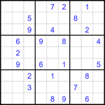 Судоку 9х9 #1722 средний
