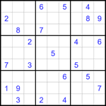 Судоку 9х9 #1672 трудный