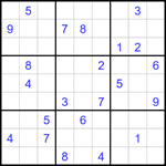 Судоку 9х9 #1674 трудный