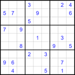 Судоку 9х9 #1675 трудный