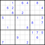 Судоку 9х9 #1678 трудный