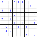 Судоку 9х9 #1679 трудный