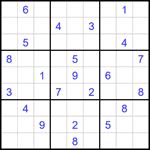 Судоку 9х9 #1680 трудный