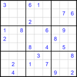 Судоку 9х9 #1681 трудный
