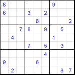 Судоку 9х9 #1684 трудный