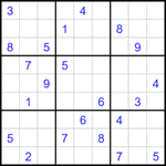 Судоку 9х9 #1685 трудный