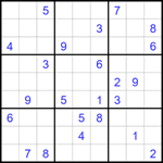 Судоку 9х9 #1686 трудный