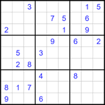 Судоку 9х9 #1692 трудный