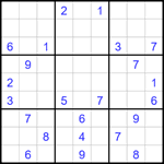 Судоку 9х9 #1696 трудный