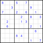 Судоку 9х9 #1697 трудный