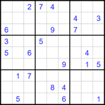 Судоку 9х9 #1698 трудный