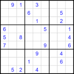 Судоку 9х9 #1699 трудный