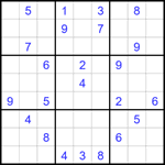 Судоку 9х9 #1701 трудный