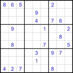 Судоку 9х9 #1702 трудный