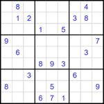 Судоку 9х9 #1703 трудный