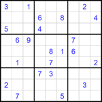 Судоку 9х9 #1704 трудный