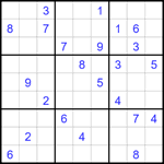 Судоку 9х9 #1708 трудный