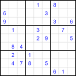 Судоку 9х9 #1711 трудный