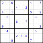 Судоку 9х9 #1712 трудный